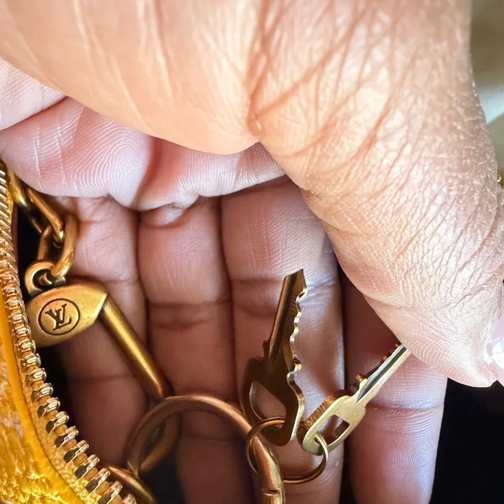 Louis Vuitton Yellow Monogram Mini Satchel with Natural Leather Trim - Picture 9 of 10